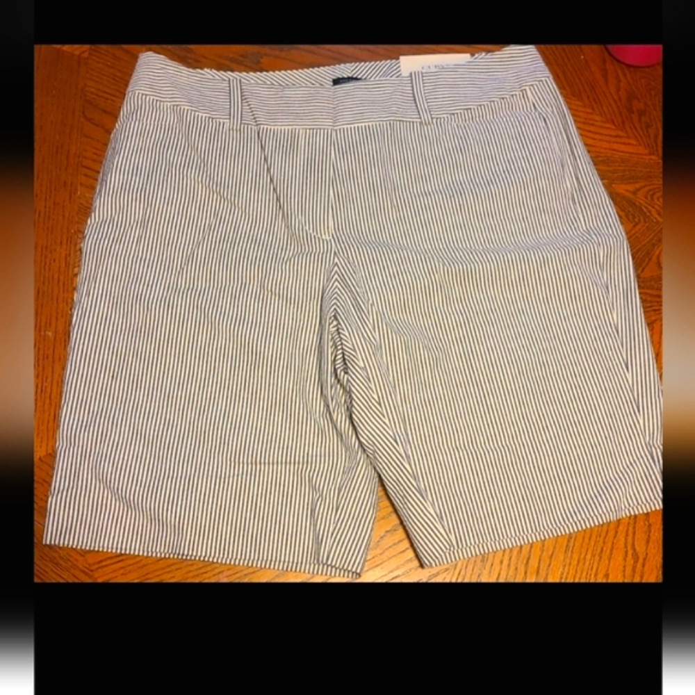 Ann Taylor Black and White Bermuda Shorts